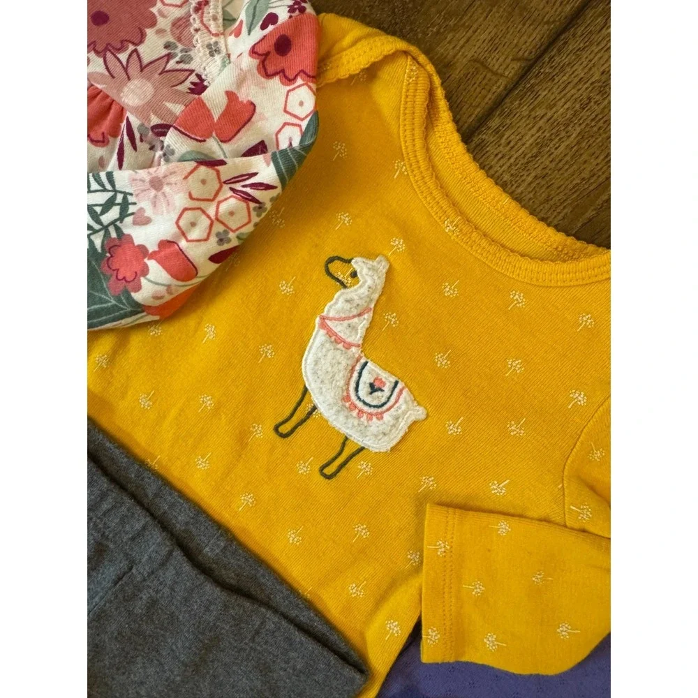 Baby Girl 3 Months Outfits Pants Shirts Bodysuits Long Sleeve Clothes Lot Llama‎